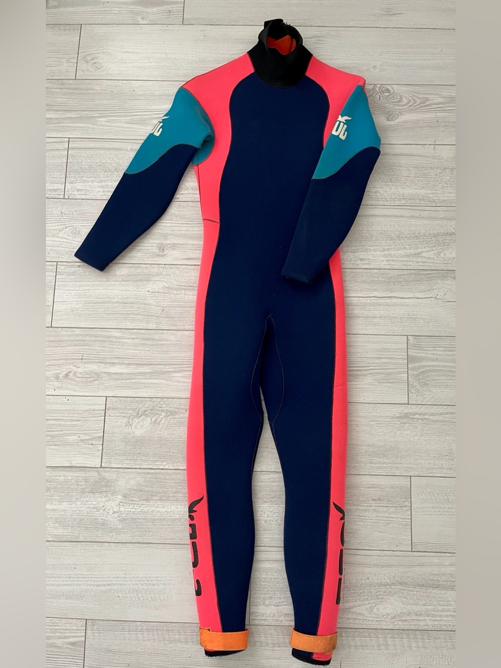 GUL England Full Neoprene Wetsuit Blue & Orange Size 6 (S/M)